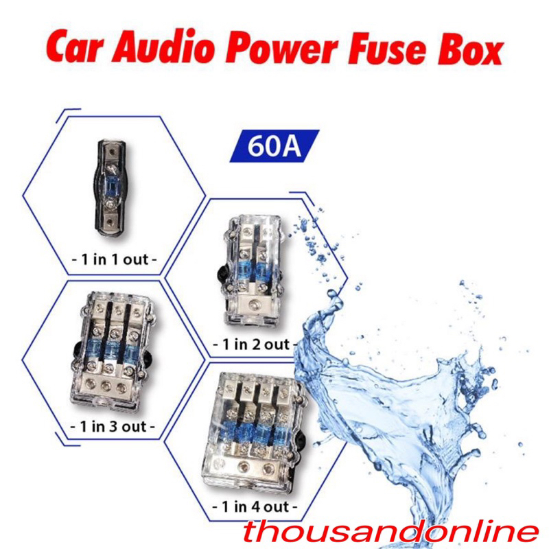 1 PCS POWER FUSE BOX / HOLDER DISTRIBUTION BLOCK CAR AMPLIFIER AUDIO ...