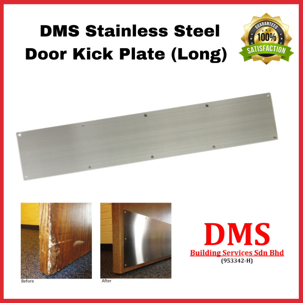 DMS Stainless Steel Door Kick Plate Long / Plat Pintu / Aksesori Pintu