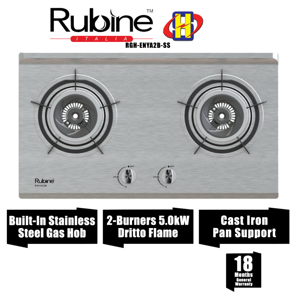 Rubine stainless steel deals hob