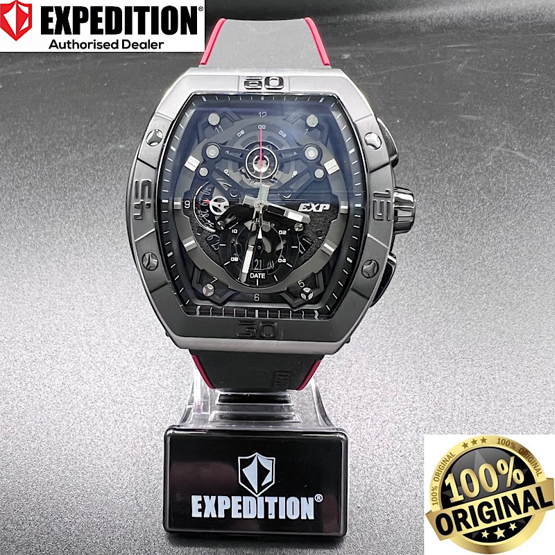 (Official Warranty) Expedition Chronograph Black Rubber Band Men Watch E6800MCRTBBA Shopee