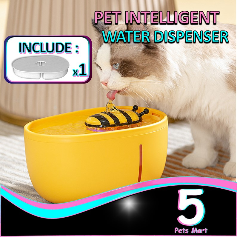 Pet Cat Water Dispenser Fountain Automatic Circulation Unplugged