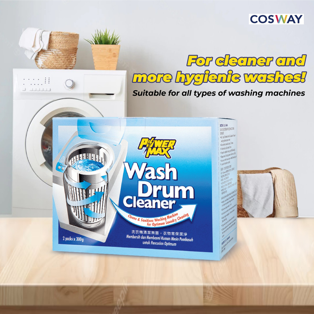 COSWAY PowerMax Wash Drum Washing Machine Cleaner (2 x 300 g) - 08120 ...