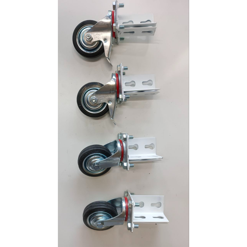 Caster Wheels Roller Leg Boltless Storage Rack White Blue Color / Roda ...