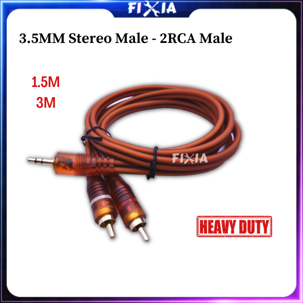 Cordon Jack.M 3.5mm Stéréo/2RCA.M-3m