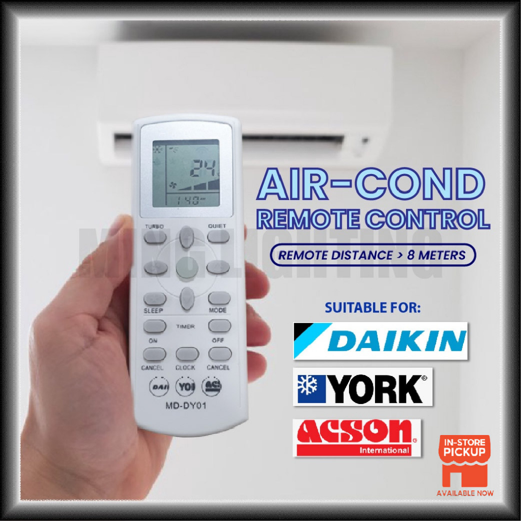 Universal Aircon Remote Control Set AAA Battery Air Conditioner Daikin