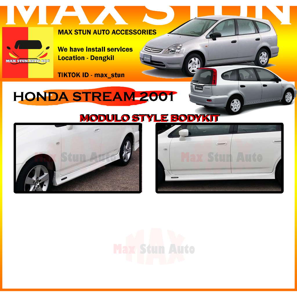 HONDA STREAM 2001-2003 MODULO FULL SET BODYKIT MDL BUMPER SKIRT LIP ...