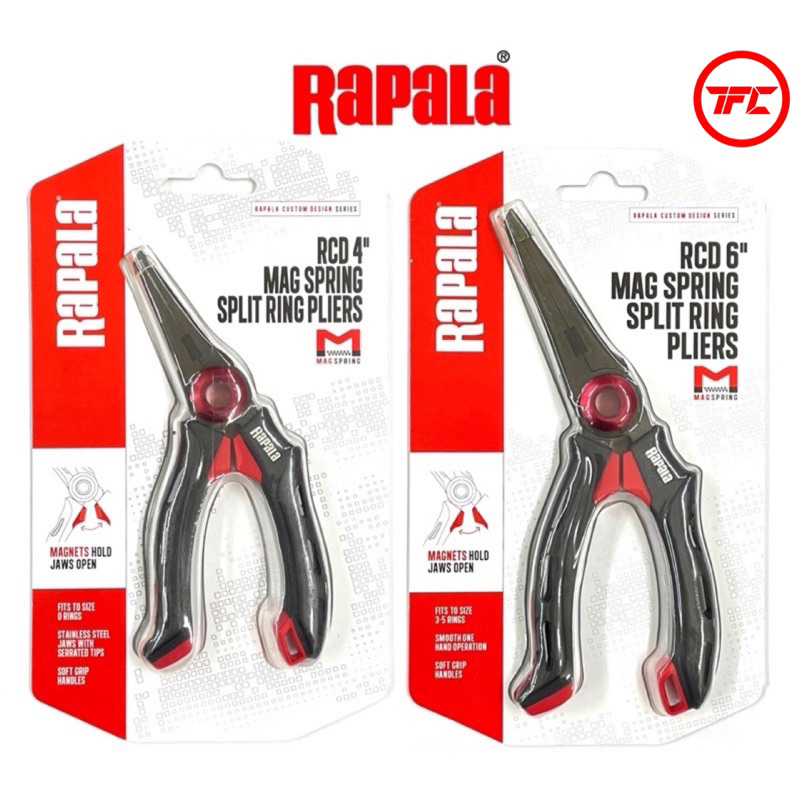 RAPALA RCD 4 / 6 Mag Spring Split Ring Pliers - Plier Fishing Accessories  Tools – Meefah Tackle