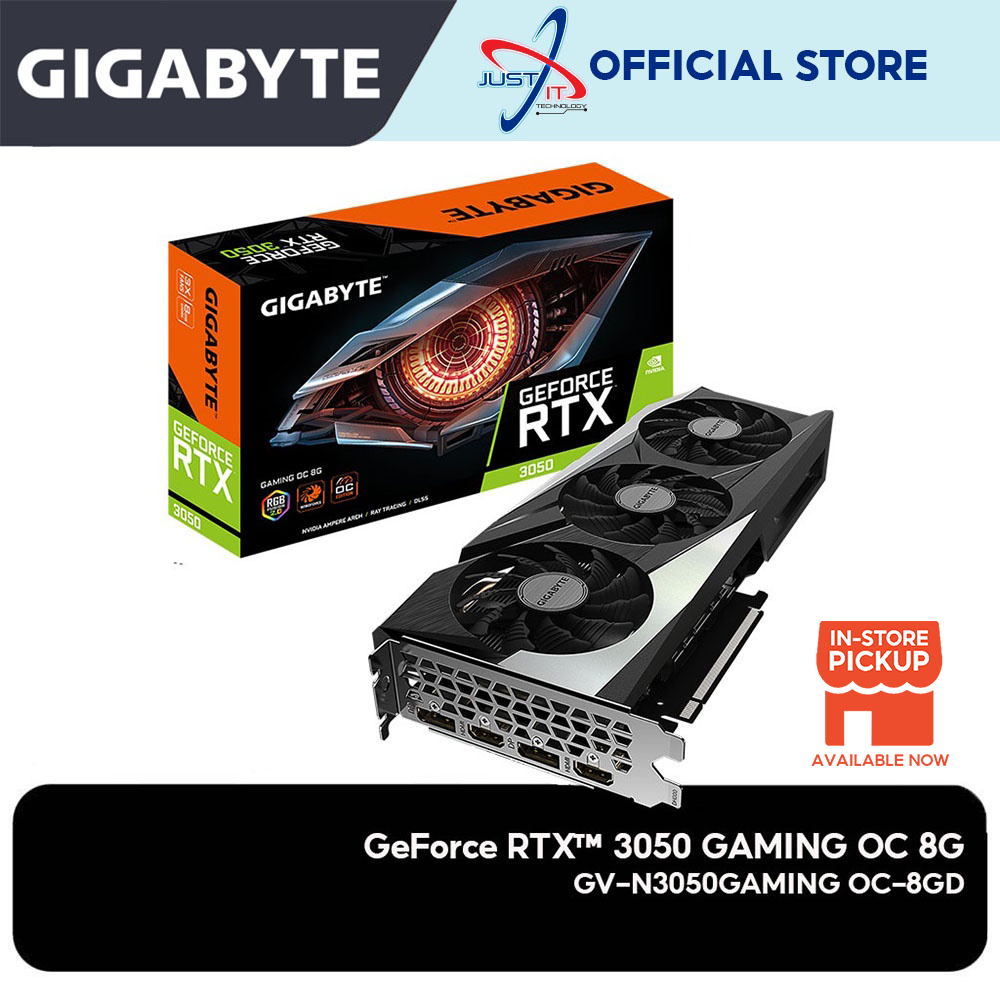 GIGABYTE GV-N3050GAMING OC-8GD RTX3050 GAMING OC 8GB DDR6 128BIT VGA ...