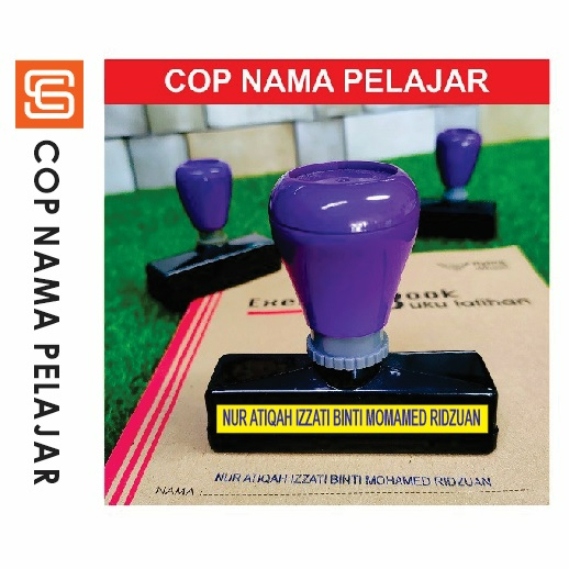 COP NAMA PELAJAR SEBARIS BESERTA INK SIAP | STUDENT NAME STAMP | Shopee ...