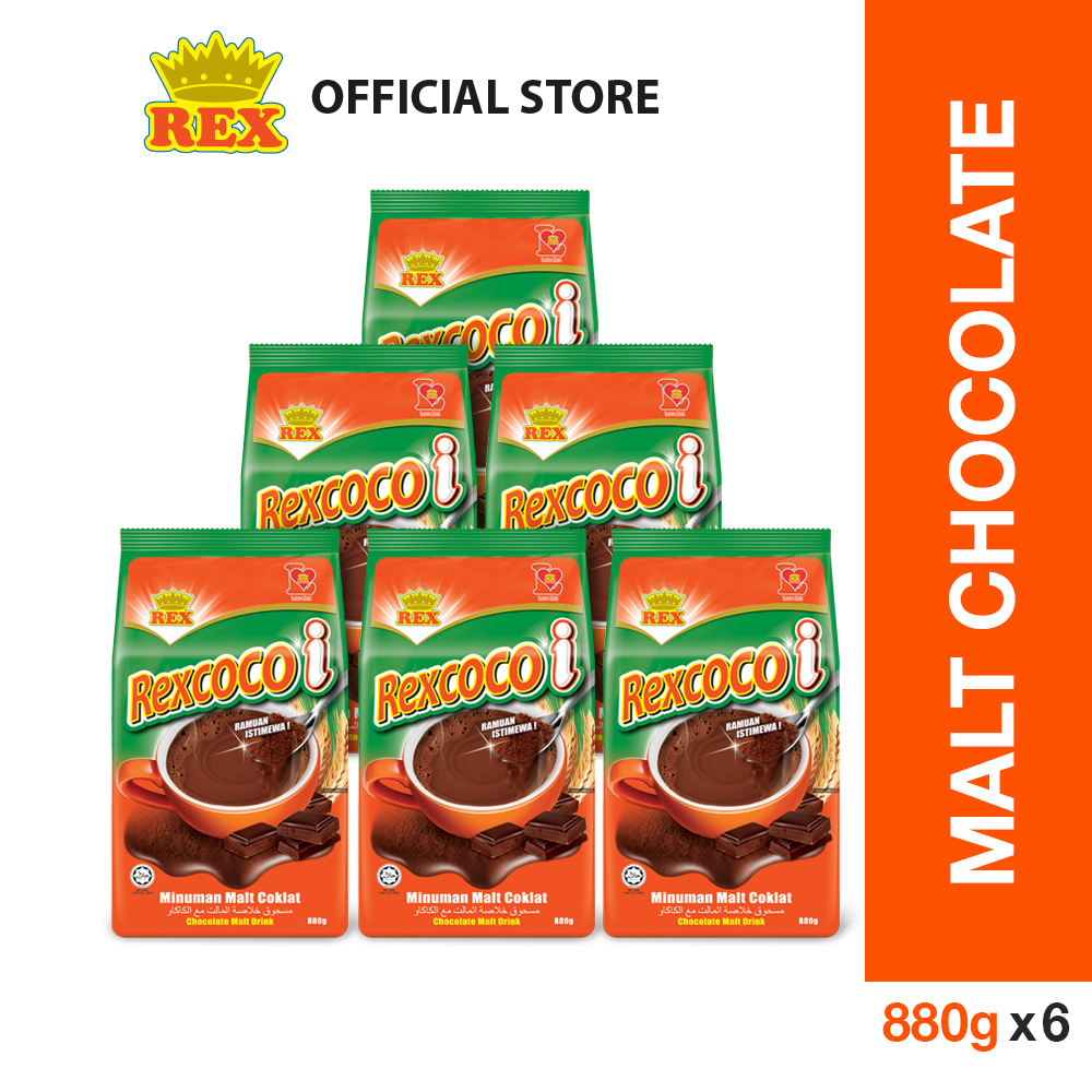 Rexcoco Chocolate Malt Premix (880g x 6) | Shopee Malaysia