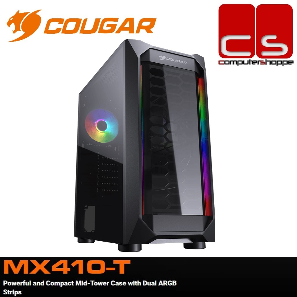 Cougar MX410-T Mid-Tower ATX Case with Dual RGB Strips | Shopee Malaysia