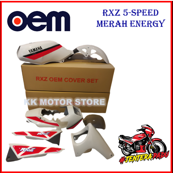 (100% OEM !!!) COVERSET RXZ 5-SPEED OEM MERAH ENERGY (FULL TANAM ...