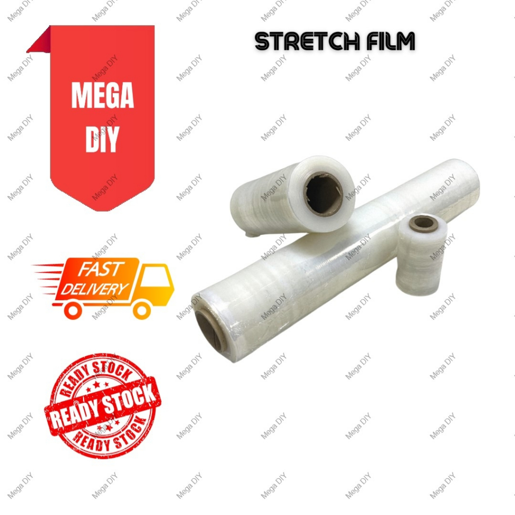 500mm X 2.2KG Stretch Film Packing film Clear / Black Wrapping Roll ...