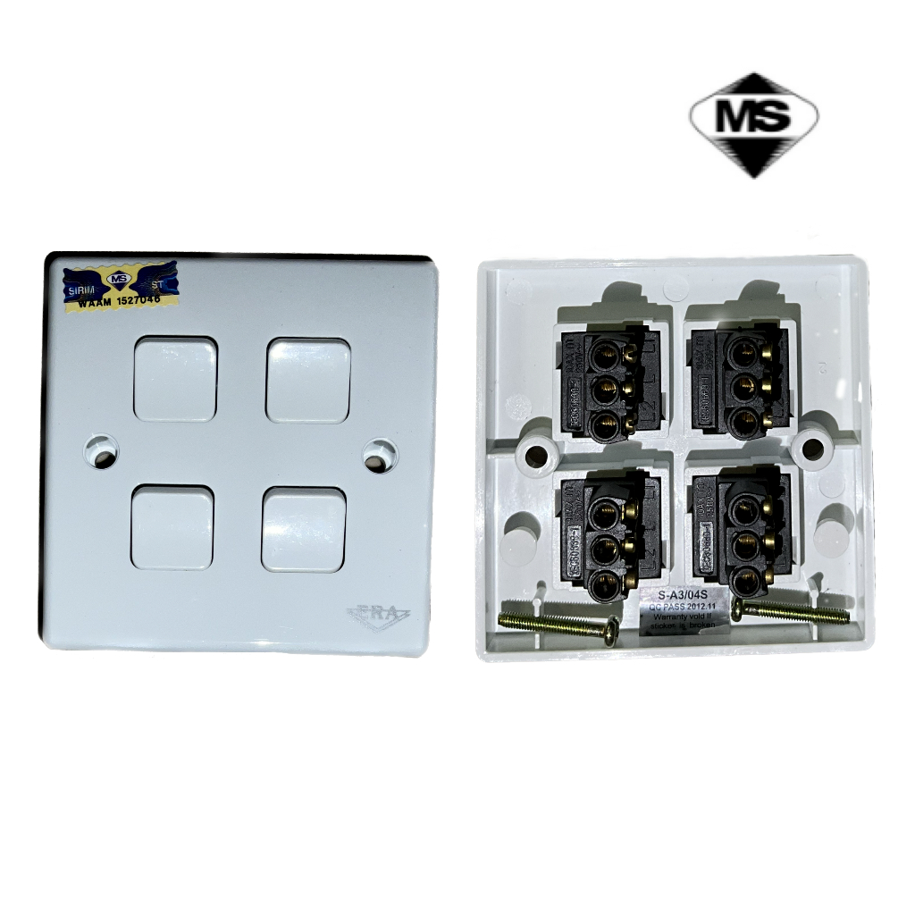 ERA SA3 1 GANG 1 WAY SWITCH SWITCHES 2 GANG 1 WAY / 4 GANG 1 WAY SWITCH