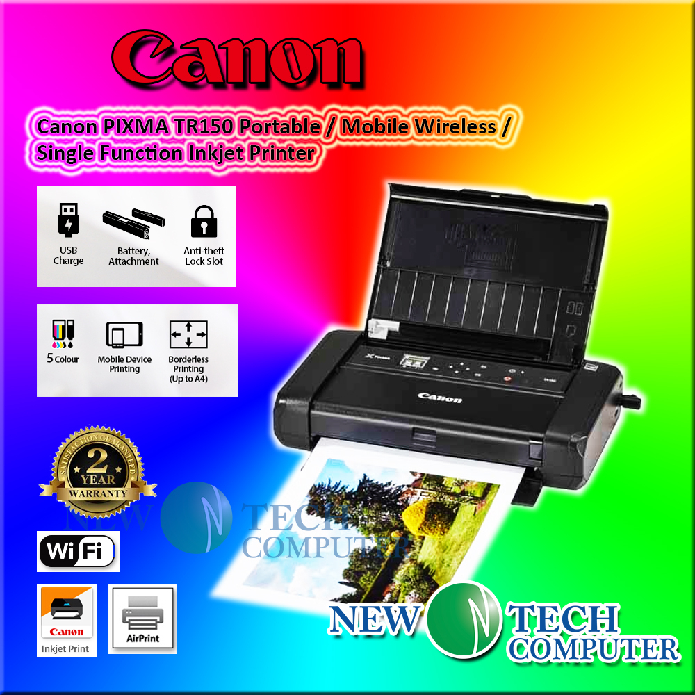 Canon Pixma Tr150 With Removable Battery Wireless Mobile Printer With Removable Battery And 0311