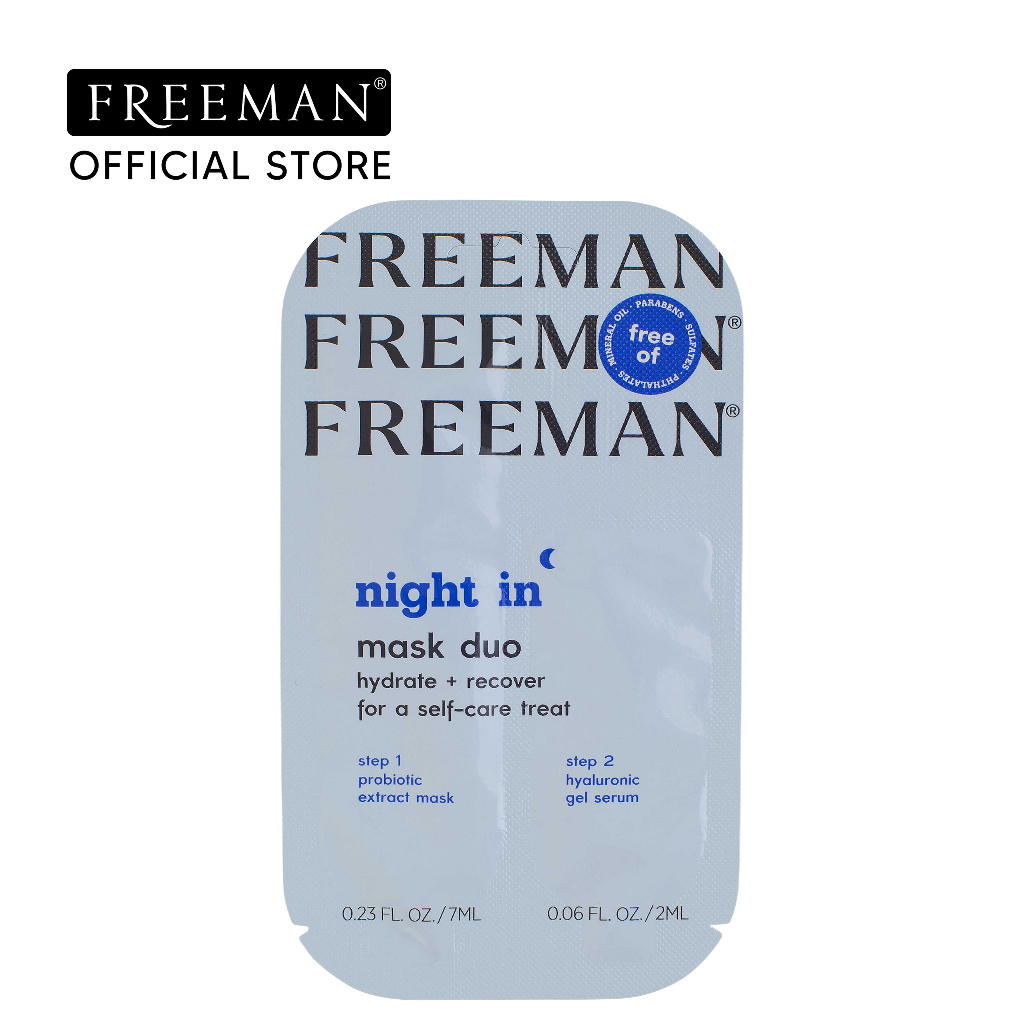 Freeman Beauty Night In Hydrate + Recover Mask Duo, Probiotic Extract ...