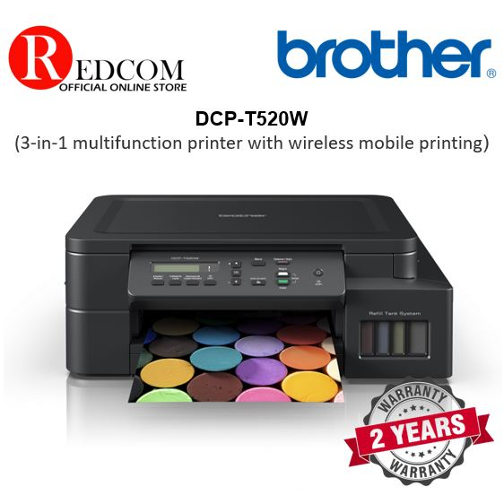 Brother DCP-T520W Ink Tank Printer - 3-in-1 multifunction printer with ...