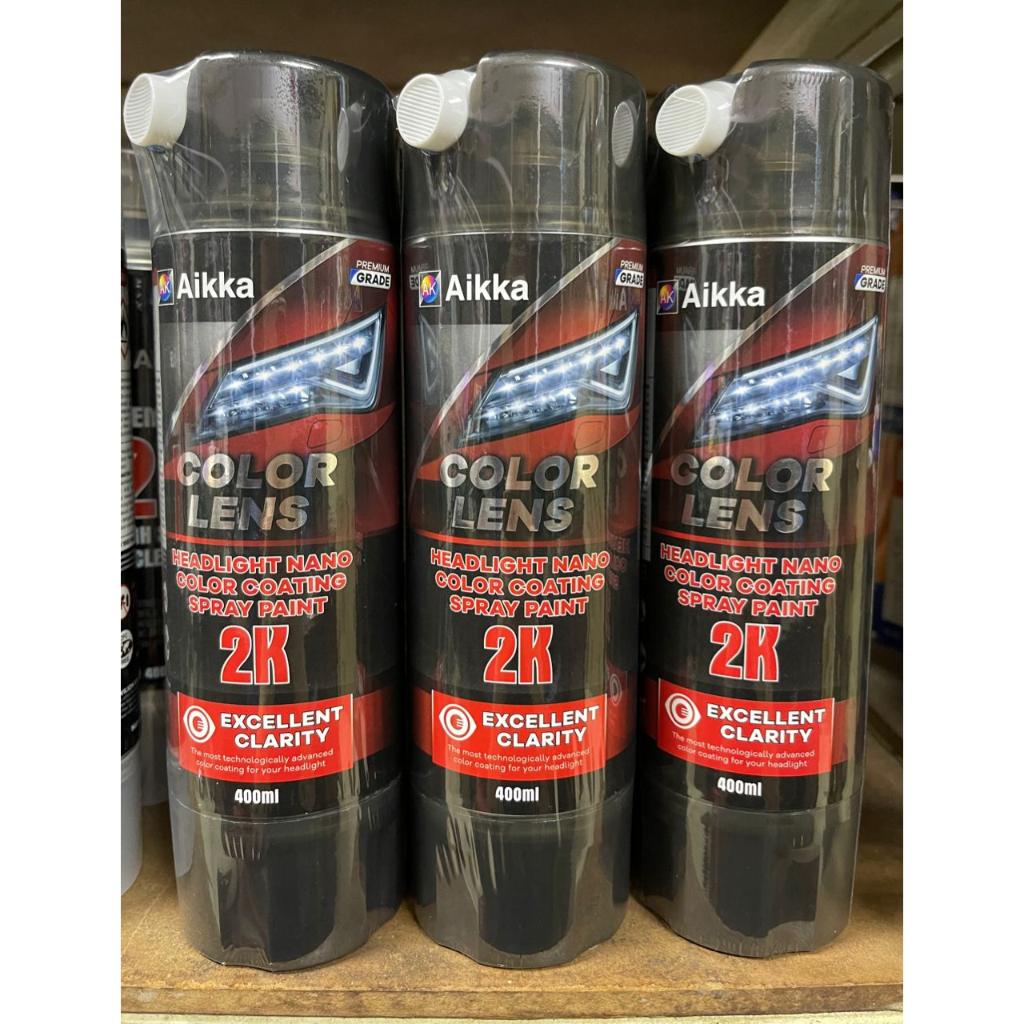 Aikka 2K Color Lens Headlight Nano Color Coating Spray Paint (400ML