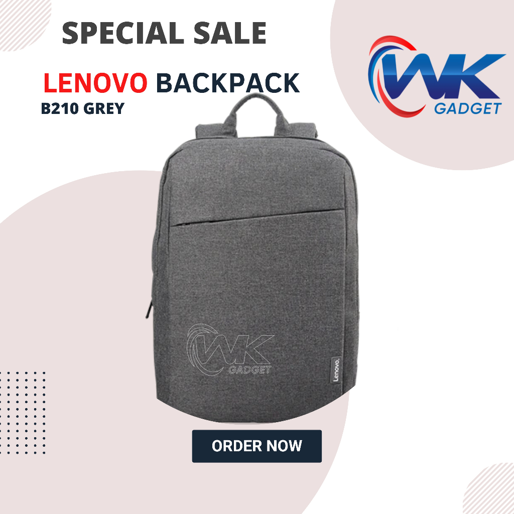 Lenovo 15.6inch Laptop Casual Backpack B210 Grey / Laptop Backpack