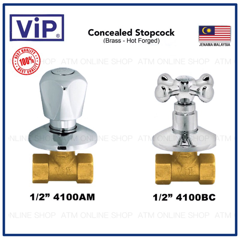 VIP CONCEALED STOP COCK 1/2