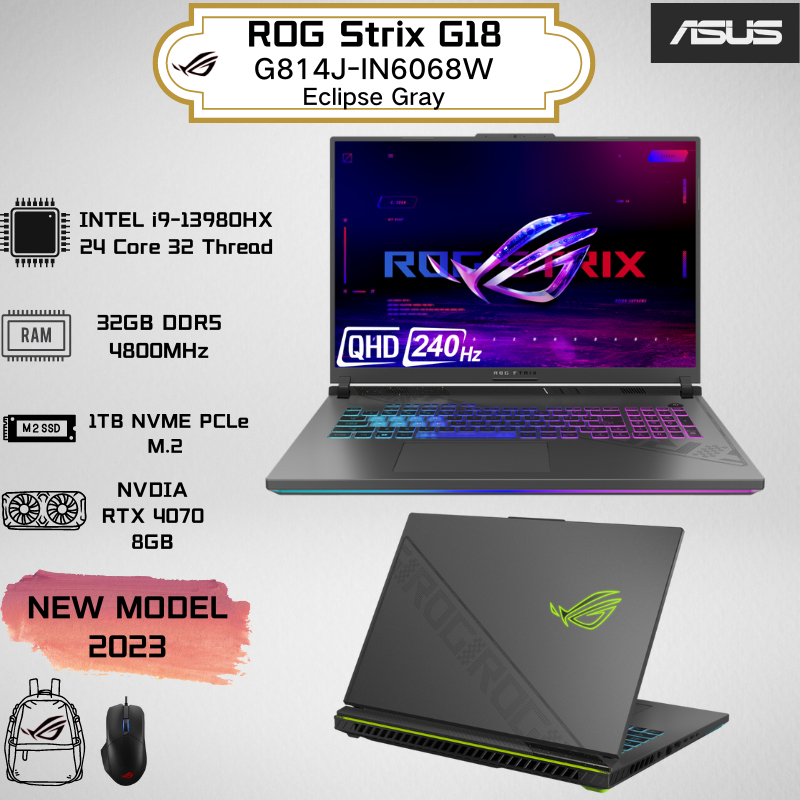 ASUS ROG STRIX G18 G814JIN6068W ( i913980HX/ 32GB 4800MHZ/ 1TB SSD