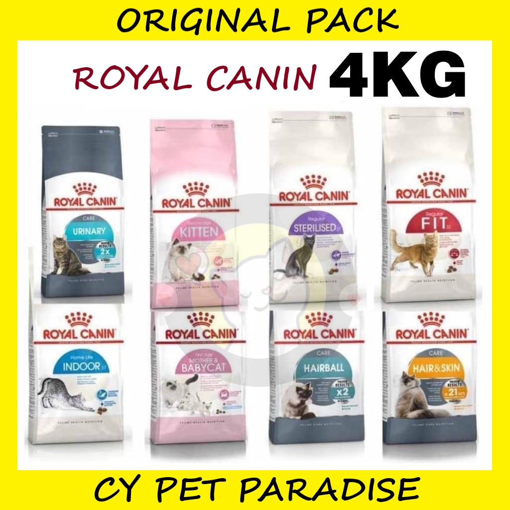 Royal Canin Cat Dry Food Original Pack /4kg/Hair&Skin/Fit32/Mother&Baby