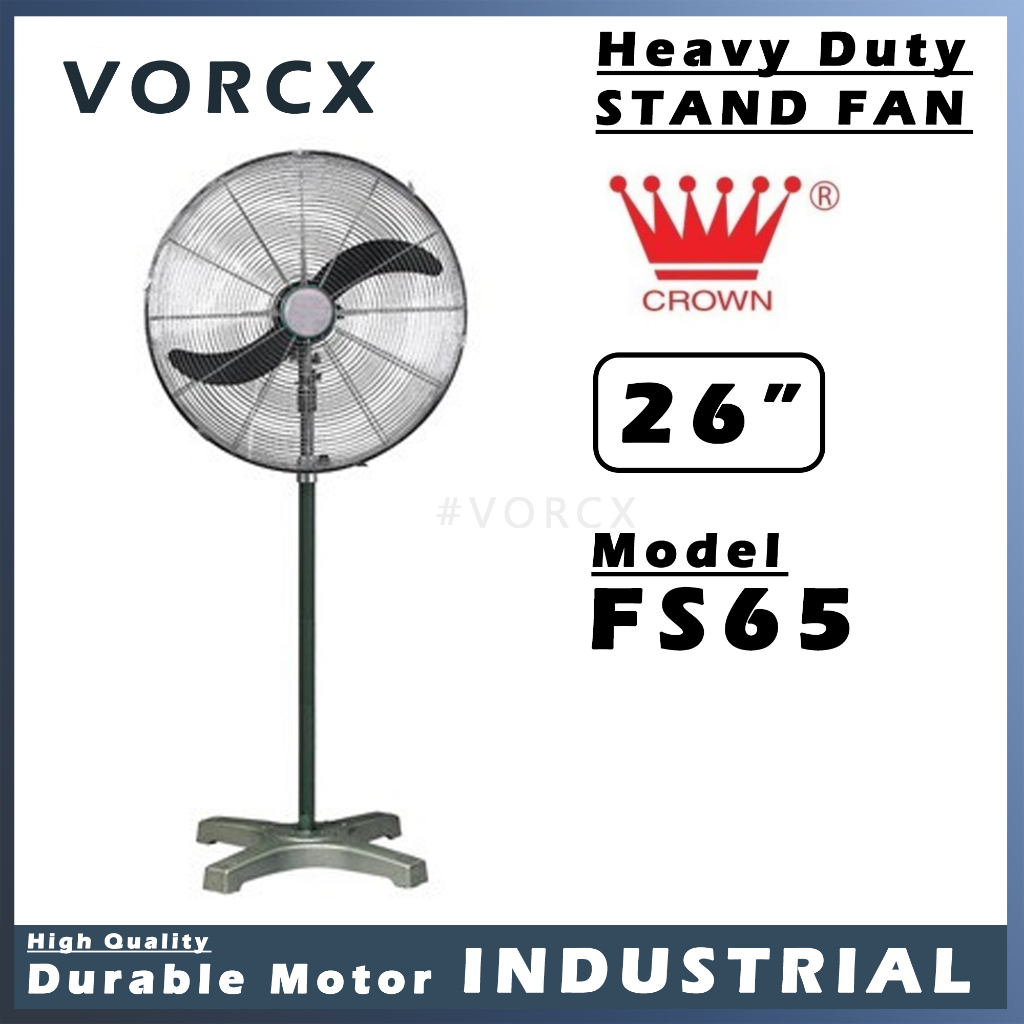 Crown FS65 26" inch Heavy Duty Industrial Stand Fan Shopee Malaysia