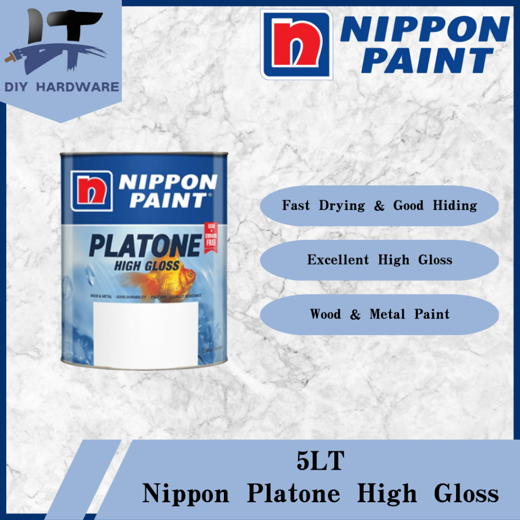 5 Liter Nippon Platone High Gloss For Wood & Metal Paint | Shopee Malaysia