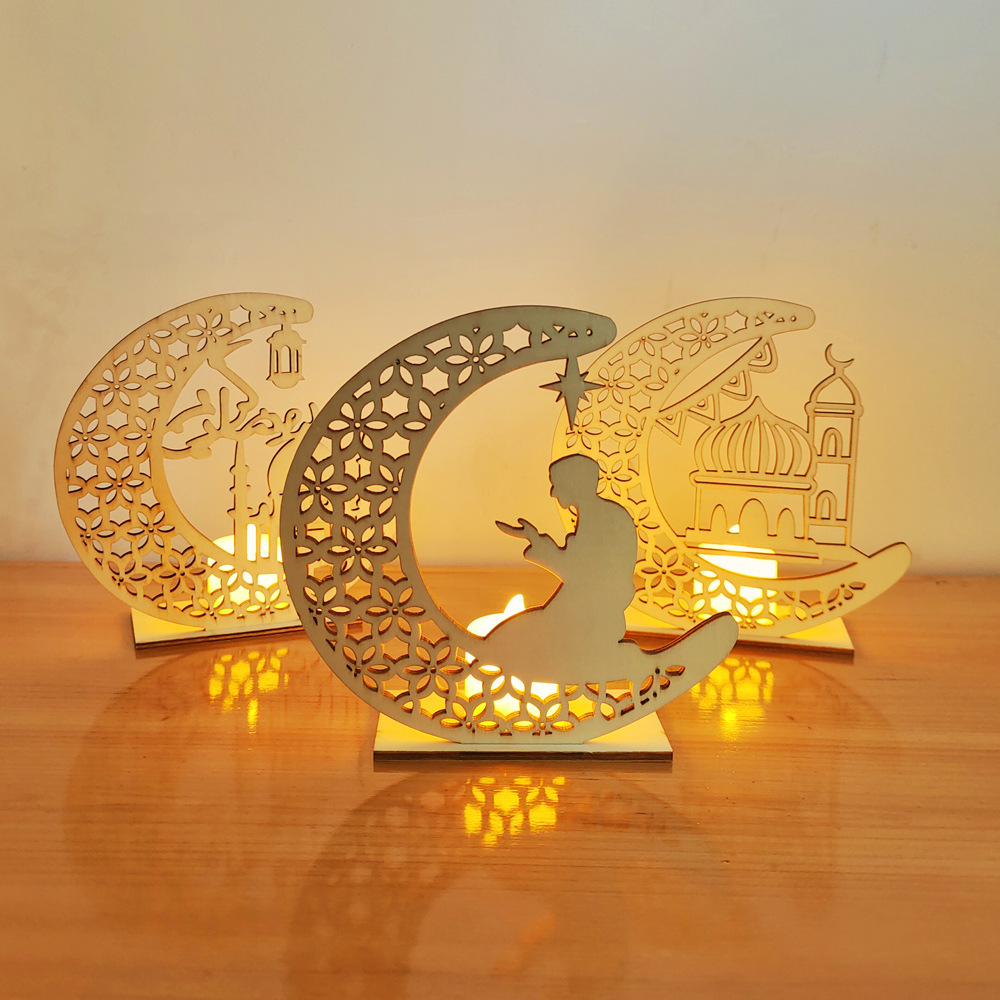 EID Mubarak LED Light DIY Wooden Ornament | Deco Raya Viral | New ...