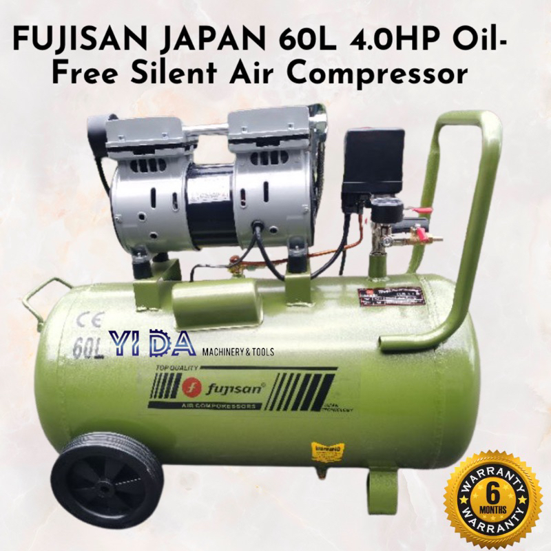 FUJISAN JAPAN 60L 4.0HP Oil-Free Silent Air Compressor | Shopee Malaysia