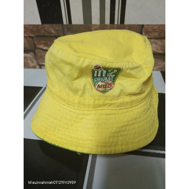 milo bucket hat Cricket Australia.....( defect) | Shopee Malaysia