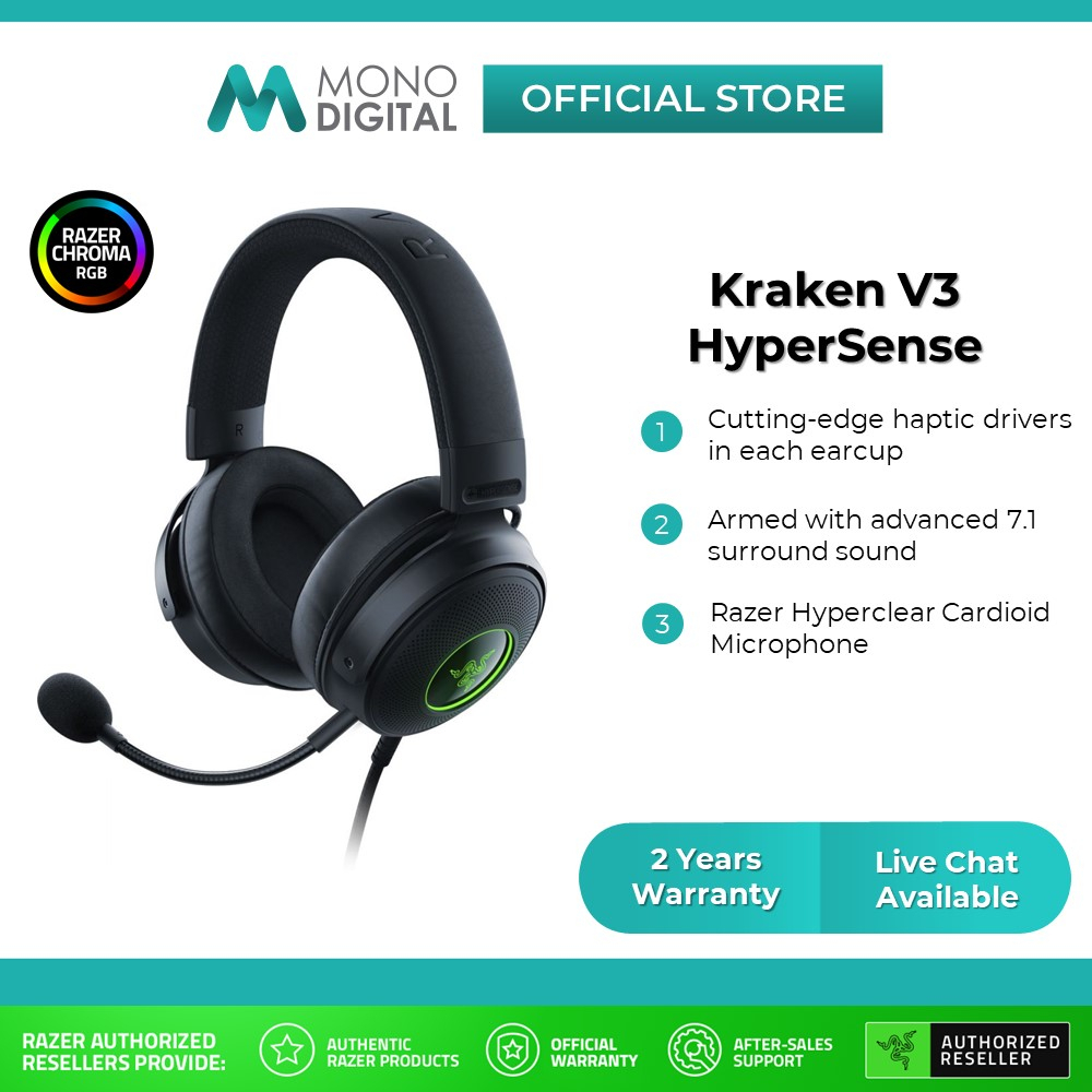 Razer Kraken V3 HyperSense/Kraken V3 Pro/Kraken V3 X THX Spatial Audio ...
