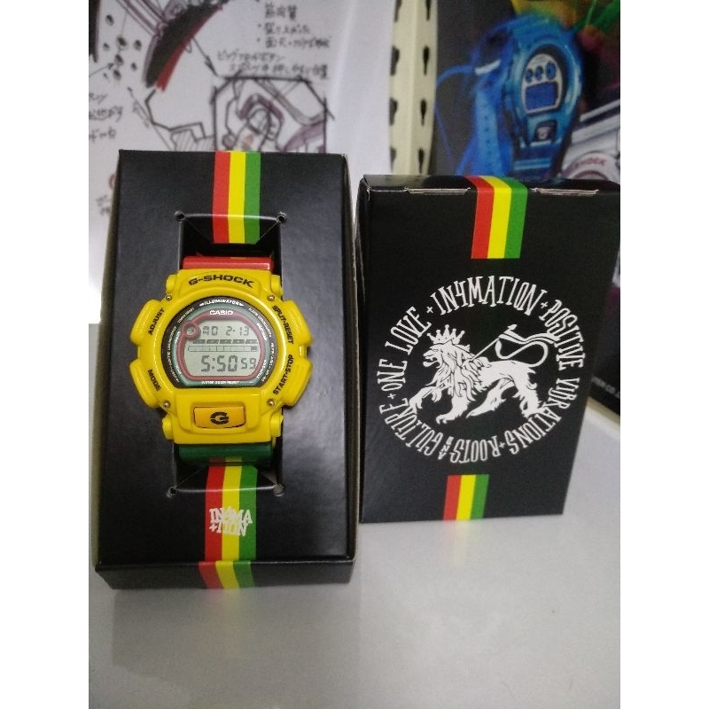 Casio G shock dw003 custom look anak katak dw9052 rasta, glossy rasta ...