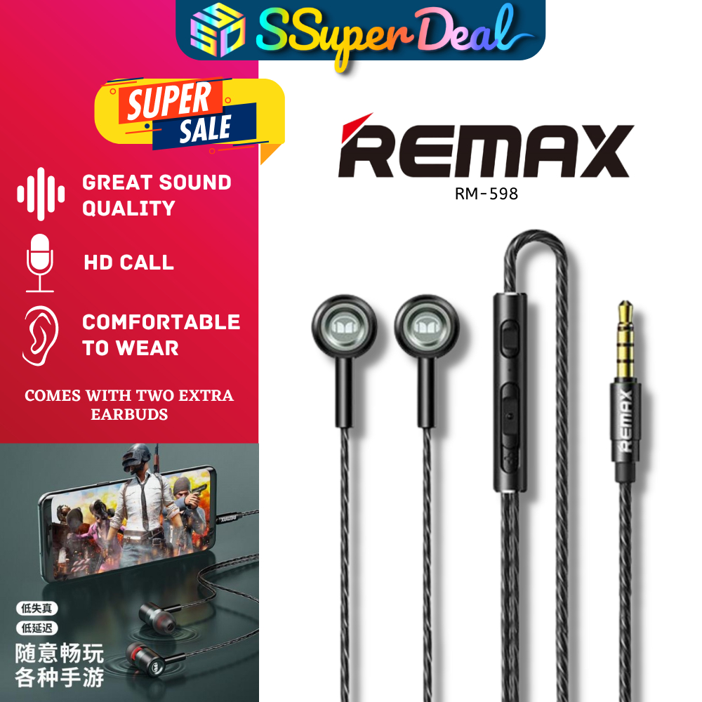 Remax RM-598 Metal Type-C Wired Earphone for Music & Call | Shopee Malaysia