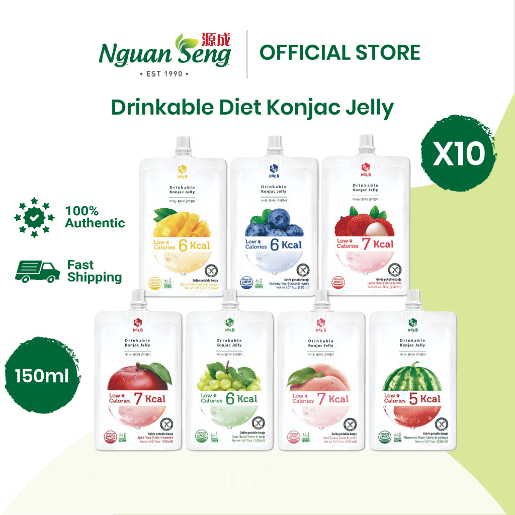 Jelly B. Drinkable Diet Konjac Jelly Low Calorie Diet Food (10 X 150ml ...