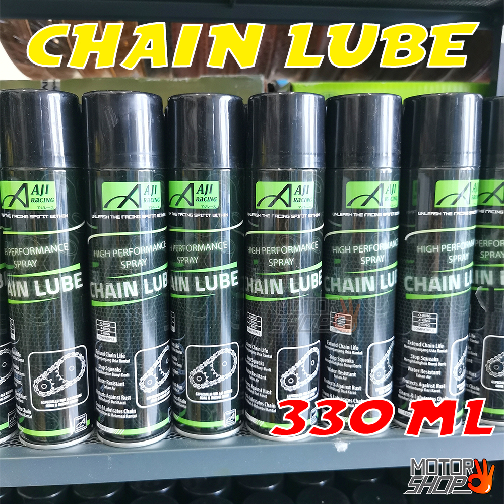 Aji Racing Chain Lube Spray 330ml Minyak Rantai Chain Brush Berus O