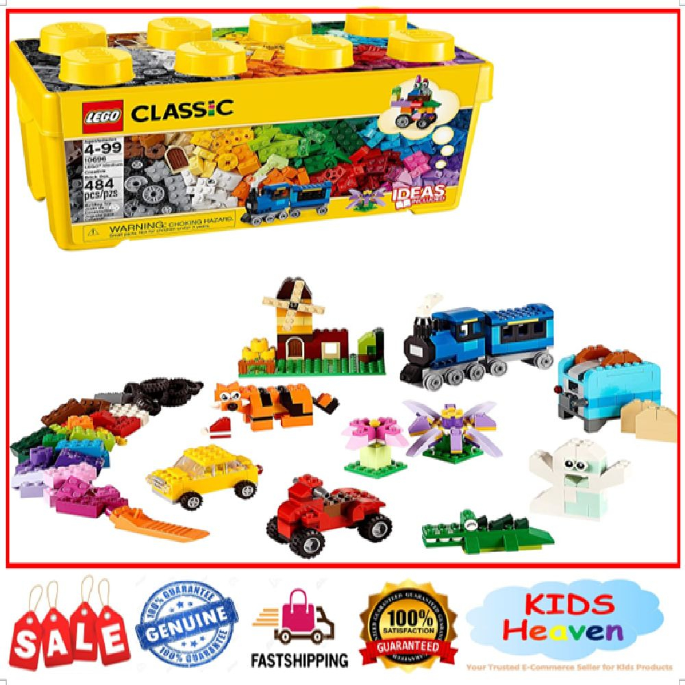 LEGO 10696 Classic Medium Creative Brick Box (100.0% Original) | Shopee ...