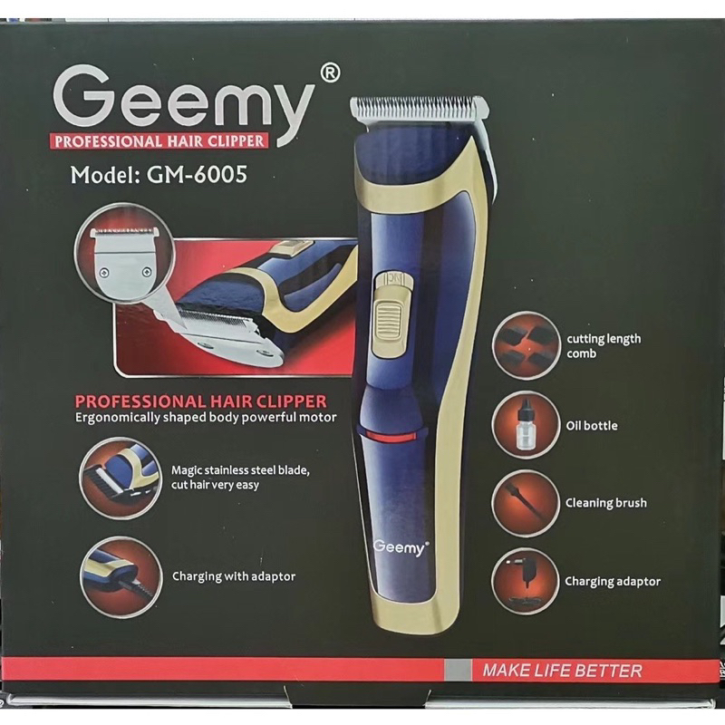 Geemy GM 6005 Professional Hair Clipper Rechargeable Hair Trimmer ...