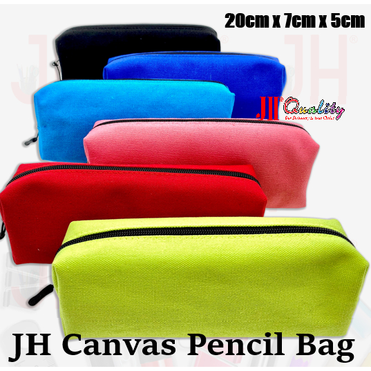 Canvas Extra Large Capacity Pencil Bag Students Zipper Pencil