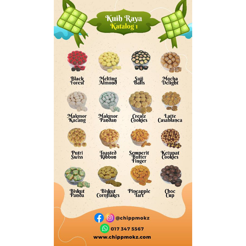 Kuih Raya 2023 / Cookies / Tart / Choc | Shopee Malaysia