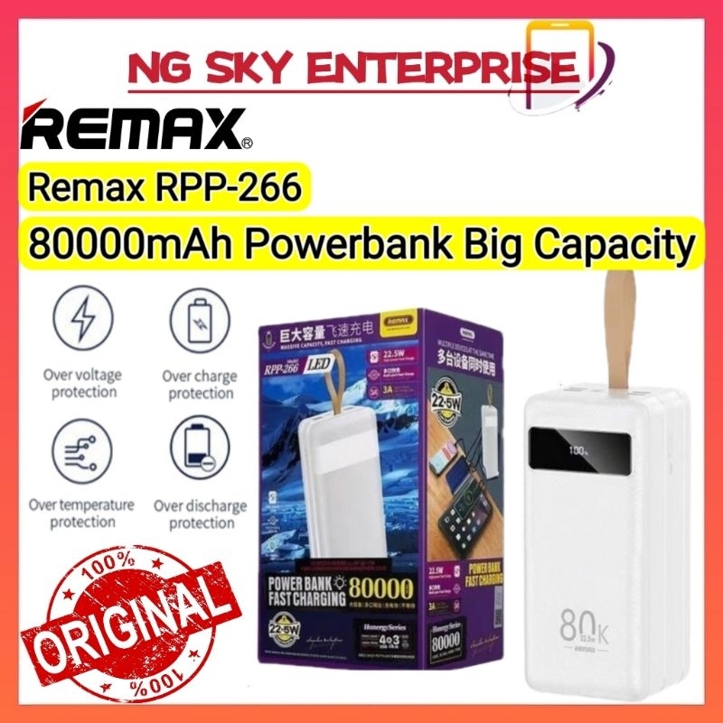 REMAX RPP266 80000mAh Powerbank PD Powerbank Type C Output Type C