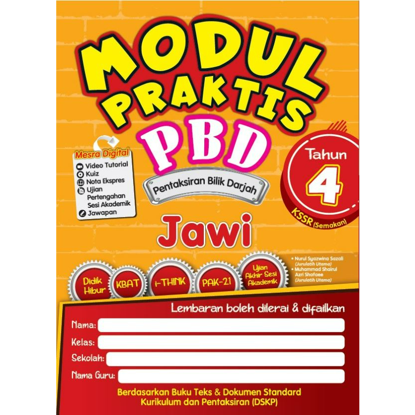 LEMBARAN PBD TAHUN 4 KSSR SEMAKAN 2024 | MODUL PRAKTIS PBD TAHUN 4 ...