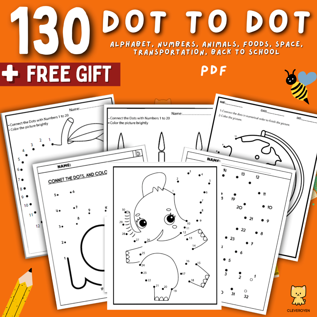 [PDF] - Dot to Dot Kids Worksheet Printable Activity Book, 130 Pages ...