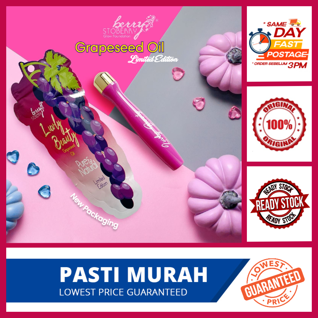 Grapeseed Oil / Berry Stoberry Luvly Beauty Grape Seed Face Oil Limited Edition Serum Skincare