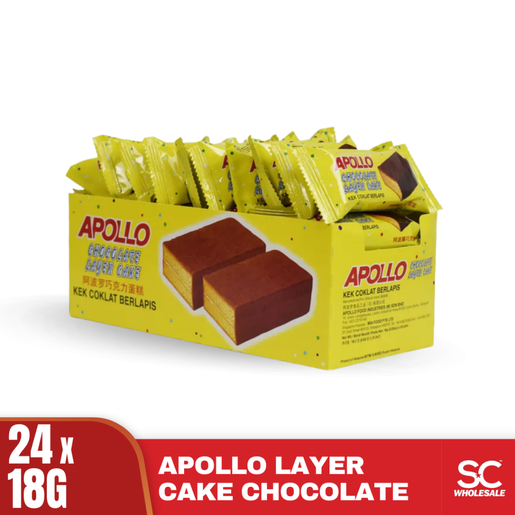 Apollo Layer Cake Chocolate Kek Berlapis 24x16g | Shopee Malaysia