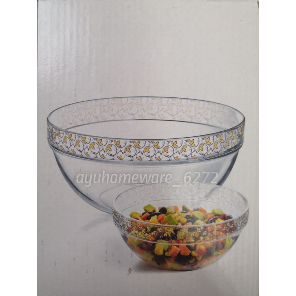LUMINARC SPRING LOOPS 5 PCS BOWL SET,MANGKUK DESSERT, MANGKUK BUBUR ...