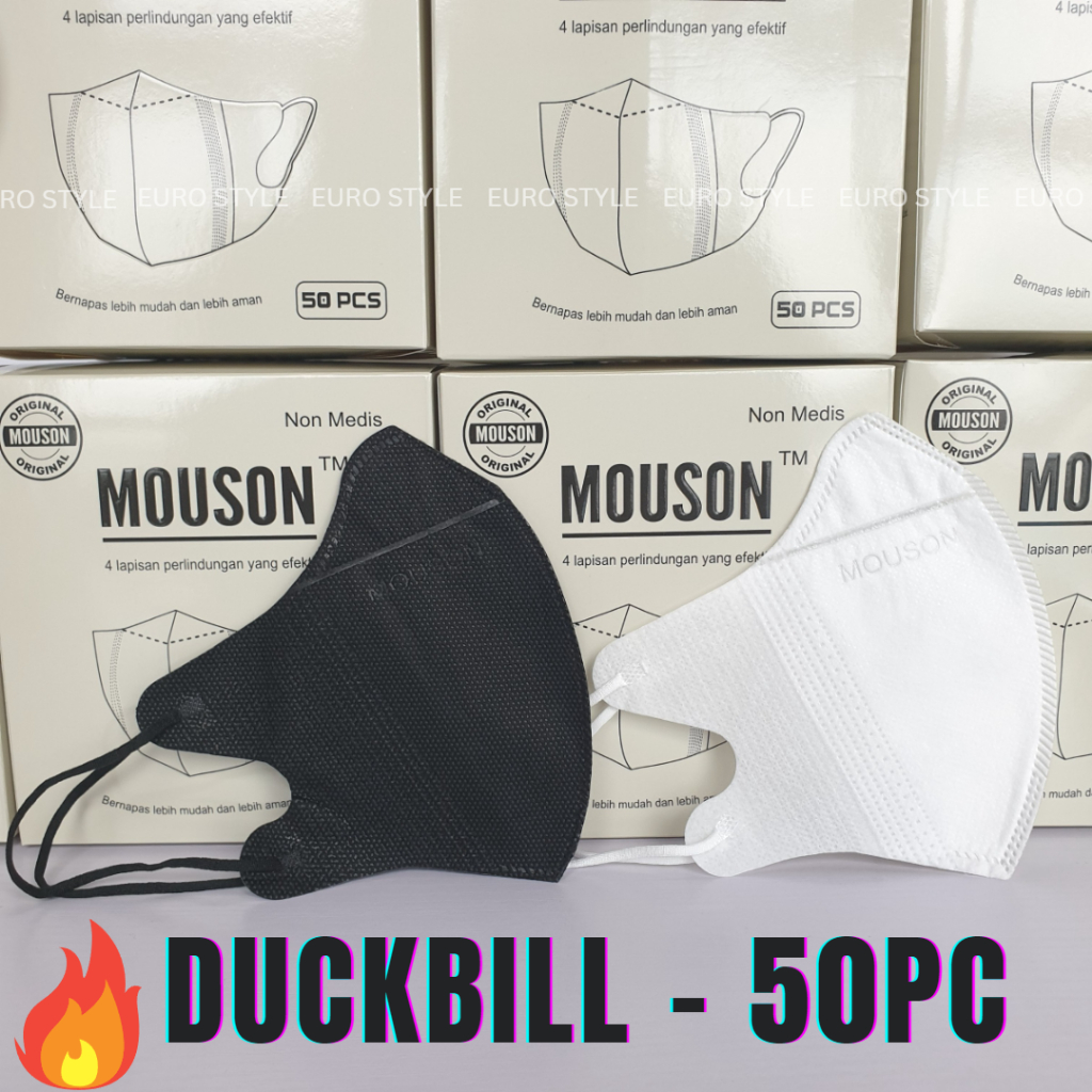 Duckbill 4ply Mouson Brand Mask 6D Premium Masks Masker Duckbill MOUSON 4 PLY 50pc Viral Mask