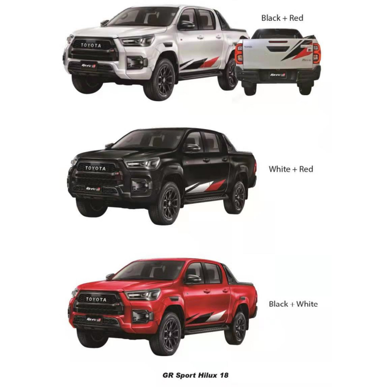 TOYOTA HILUX BODY STICKER HILUX 18/19 GR SPORT | Shopee Malaysia