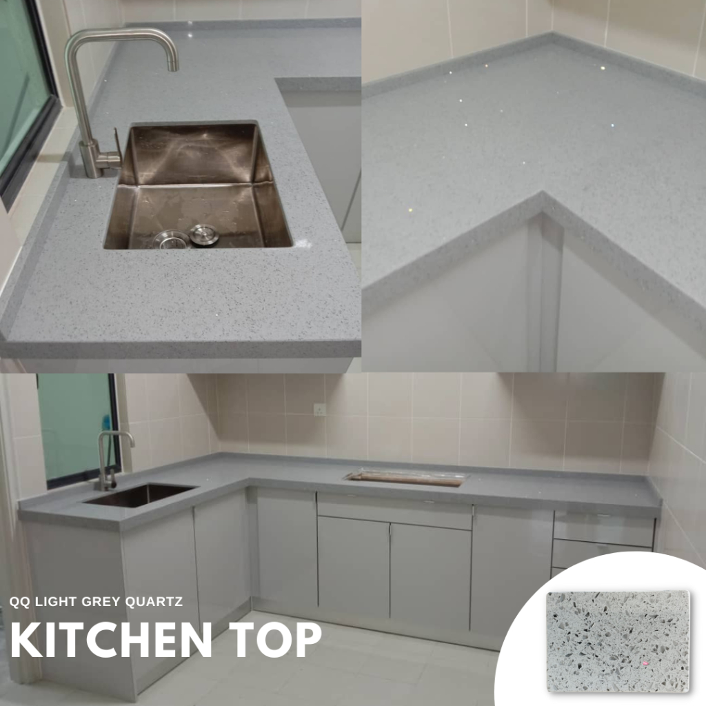 Grey Quartz Stone Table Top Kitchen Top Work Top Marble Top Counter Top