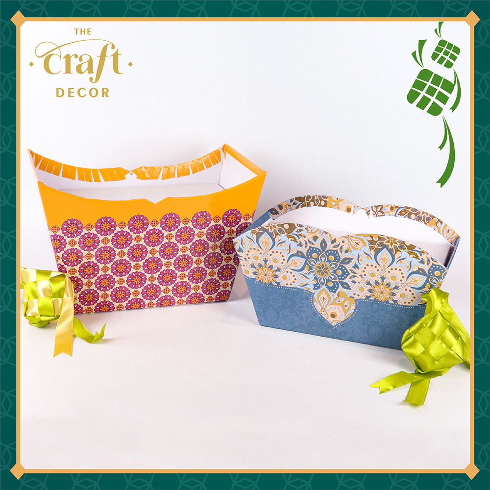 The Craft Decor Raya 2023 Hard Card Board Hamper Box | Raya Gift Hamper ...